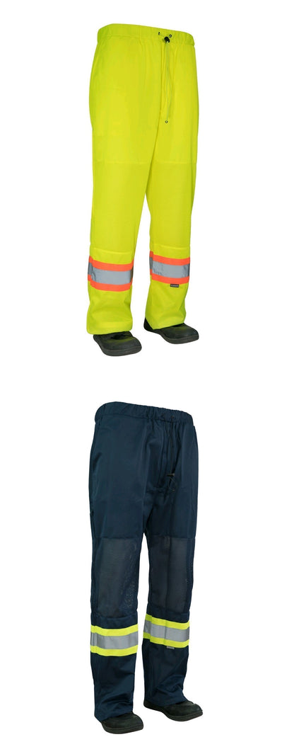 Hi Vis Safety Tricot Traffic Pants with Vented Legs