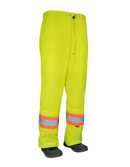 Hi Vis Safety Tricot Traffic Pants with Vented Legs