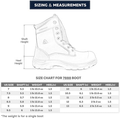 Tiger Men's CSA Steel Toe Waterproof 8" Leather Safety Boots 7888