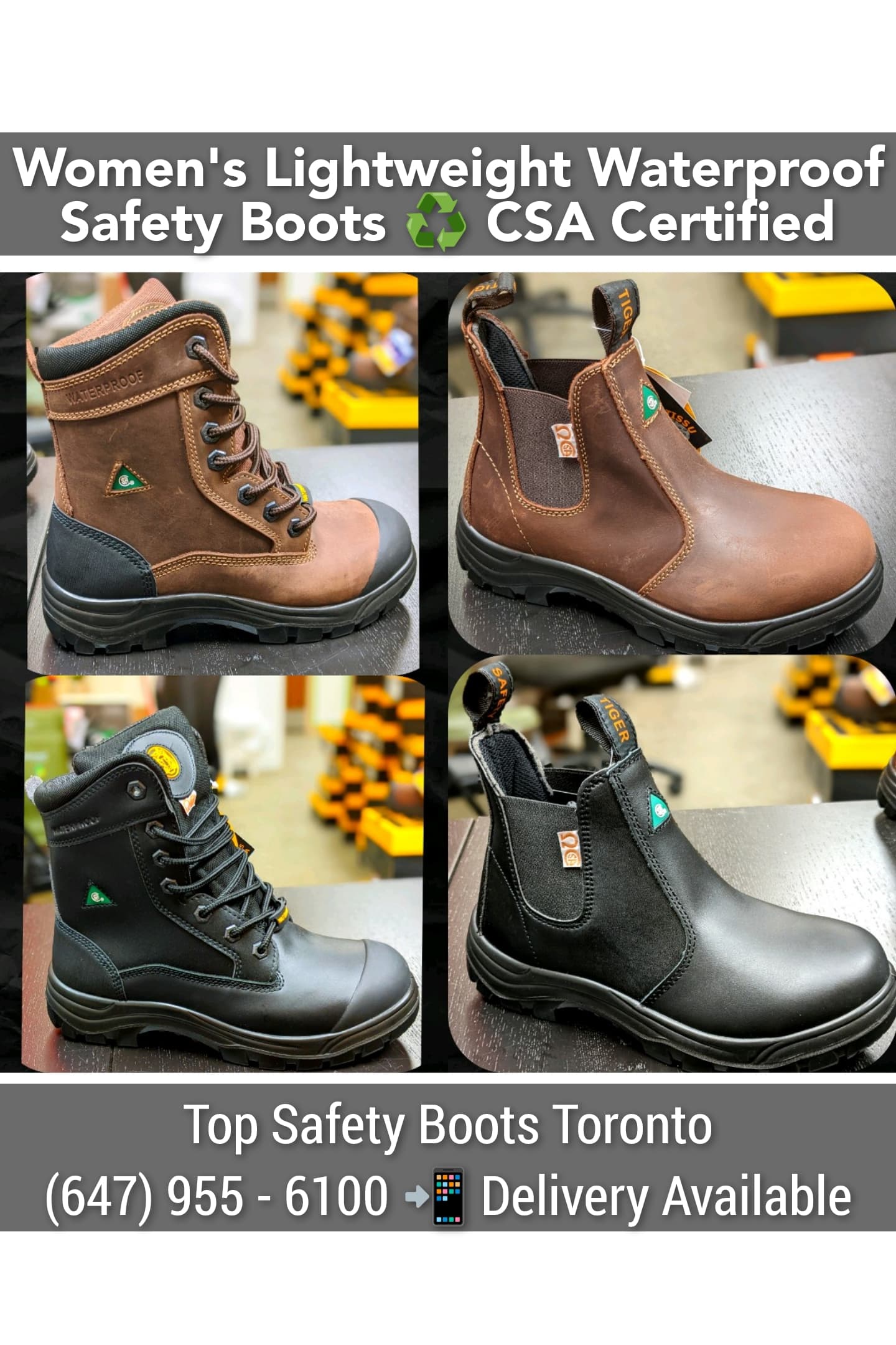 Lightweight Women s Steel Toe CSA Certified Safety Boots 925C