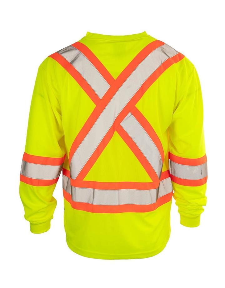 Custom Printed Hi Vis V Neck Long Sleeve Safety Tee Top Buy