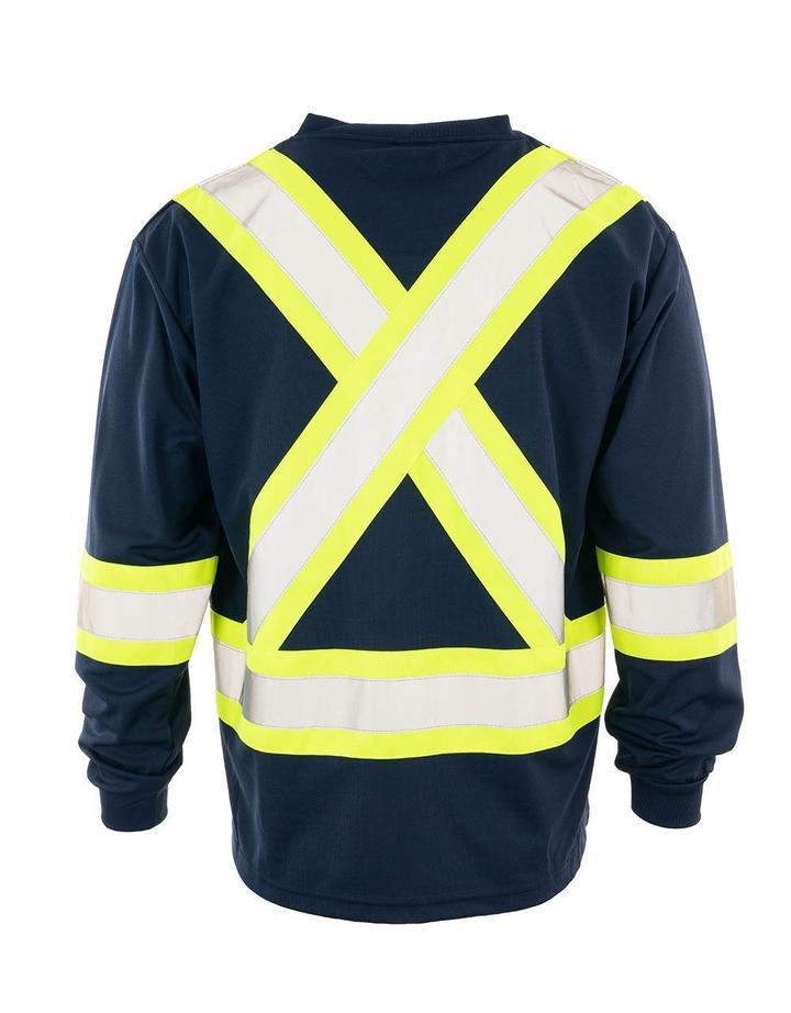 Custom Printed Hi Vis V Neck Long Sleeve Safety Tee Top Buy